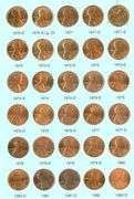 Album of 68 Different BU Lincoln Cents: 1959-1997