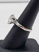 Ladies 14 K White Sparkling 5 Ct White Simulated Lab Diamond Ring
