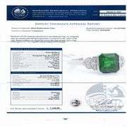 PLATINUM EMERALD AND DIAMOND RING 2.55 C.T.W.