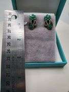 Extremely fine Victorian Emerald and diamonds earrings