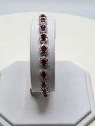 Extremely rare Oscare Friedman platinum 6.87 ctw GIA certfied 22 Burmese rubies and diamond bracelet