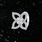 'Four clover" 14k & Lab grown diamond Ring