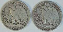2 Scarce sharp 1933-S Walking Liberty Half Dollars