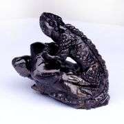 Incredible 131.71ct Tanzanian Black Sapphire carving!