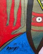 Spectacular Large Size Original Painting by Mexican Contemporary Master ROMGO