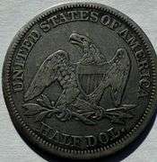 1859 Seated Half