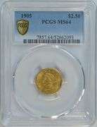 Stunning near Gem BU 1905 $2.50 Liberty Gold Piece. PCGS MS64