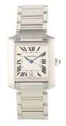 Cartier Tank Francaise 2302, 28 X 32mm, Silver Dial, Stainless Steel Watch