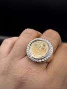 14K Yellow Gold Ring with 22K Yellow Gold Liberty Coin