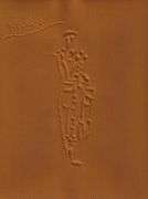 Rare Pablo Picasso Embossment on Harpgaon Cloth from Chant Funèbre pour Ignacio Sánchez Mejías, 1976