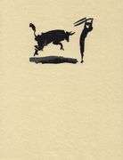 Rare Pablo Picasso Woodcut on Japon Imperial Paper from Chant Funèbre pour Ignacio Sánchez Mejías, 1