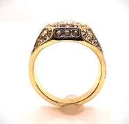 Men's Bold 14 Kt Yellow Gold Plate 4.65 Cttw Lab Simulated Diamond Ring