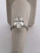 CERTIFIED BRAND NEW 14K WHITE GOLD DIAMOND ENGAGEMENT RING. 4.75 CARATS.