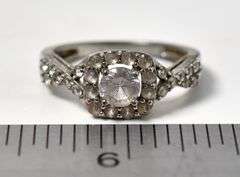 CZ Gemstone Ring in Sterling Silver