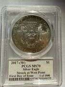 Mercanti Signed 2017 W  MS 70 Silver Eagle