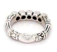 Lagos Caviar 5 diamond stacking ring