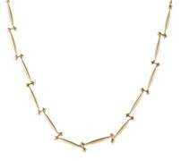 New 1.53ctw Diamond Zig Zag Bar Station Necklace in 14K