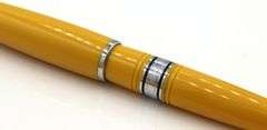 Waterman rare charlston yellow 18kt fountian pen and ball point pen set