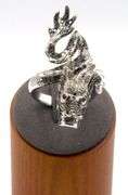 18kt White gold 2.25ctw black and white diamond dragon ring