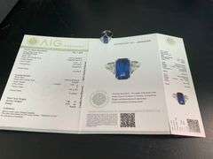 CERTIFIED BRAND NEW NATURAL BURMESE SAPPHIRE WITH DIAMOND RING