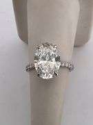 CERTIFIED BRAND NEW 14K WHITE GOLD DIAMOND ENGAGEMENT RING. 4.75 CARATS.