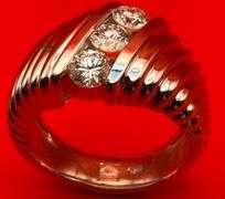 14K White Gold Round Brilliant Cut Ring 1.10ct