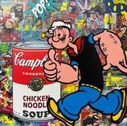 Wonderful Original Acrylic on Canvas by Jozza Jozza Chicehn Soup