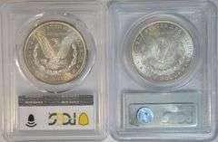 Near Gem BU 1881-S & 1885 Morgan Silver Dollars. PCGS MS64