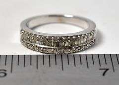 Diamond Ring in Sterling Silver