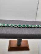 Extremely fine 18.4G Platinum and 14.19 ctw GGA certfied  Emerald and diamond Bracelet