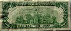 $100 1928 A Cleveland Fed Reserve Note.
