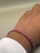 14K Yellow Gold Ruby Tennis Bracelet