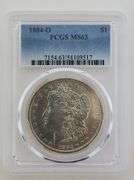 1884 O Morgan Silver Dollar, PCGS MS63