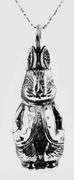 Vintage Large Sterling Peter Rabbit Necklace by D. Pell