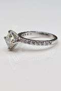 Sparkling 3.25 Ct Eye-Clean White Ice Silver Asscher Cut Moissanite Ring