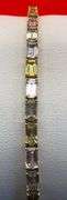 14K Yellow Gold Multi-Colored Sapphires Tennis Bracelet