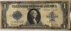 Last Large Size 1923 US $1 Silver Certificate.