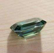 Large 5 Ct Paraiba Green Emerald Cut Fire Moissanite Solitaire