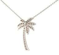 Tiffany & Co. 0.25ctw Diamond Palm Tree Pendant Necklace in Platinum