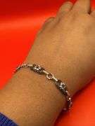 18K White Gold Black and White Diamond Tennis Bracelet