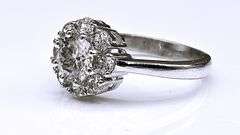 Beautiful 14 Kt White Gold Plate 3 Ct White Lab Simulated Diamond Ring