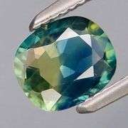 Parti color! .74ct blue green Australian Sapphire -Untreated!