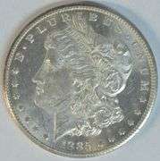 Fully struck Choice BU 1885-CC Morgan Silver Dollar. Key date