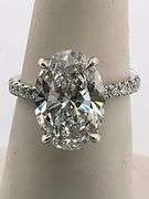 CERTIFIED BRAND NEW 14K WHITE GOLD DIAMOND ENGAGEMENT RING. 5.75 CARATS.