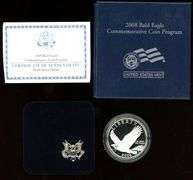 3 Different Commemorative Proof Silver Dollars in Box w/CoA: 2003-2009