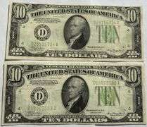 Two Slider $10 Cleveland 1934  FRN