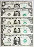 (5) Superb Crisp $1 2017A Star Notes Chicago-Consecutive!!