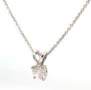 14kt White gold 0.45ct RBC solitare necklace