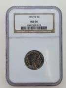1937 D Buffalo Nickel, NGC MS66