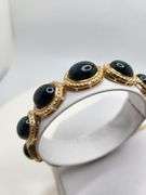 Magnificent 64ctw Star Sapphire Cabochon Bracelet in Silver with Diamond Accents – CGA Certified